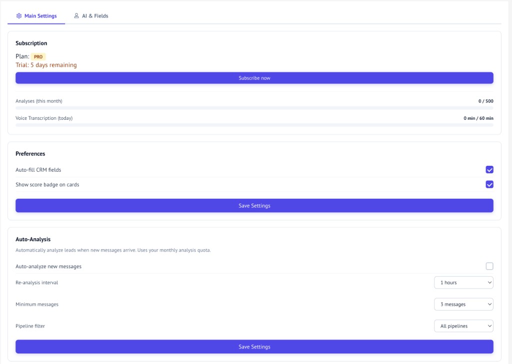 Automatic Analysis via Webhooks